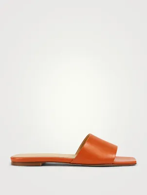 Anna Leather Slide Sandals