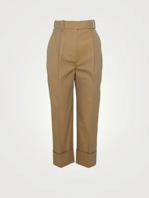 Cotton Wide-Leg Pants