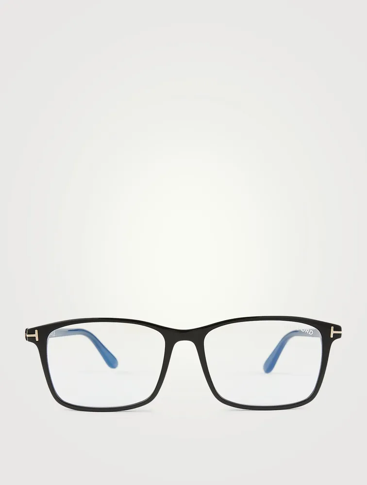 Rectangular Optical Glasses With Blue Block Lenses