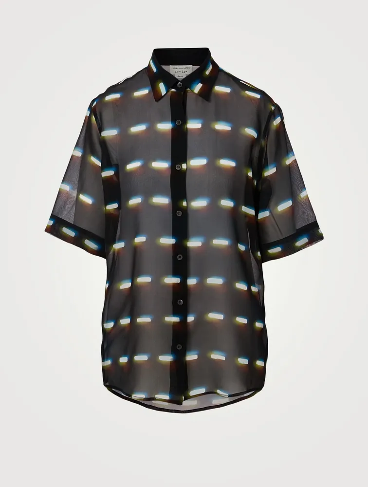 Clavelly Silk Printed Shirt