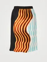 Sconta Skirt In Wave Print