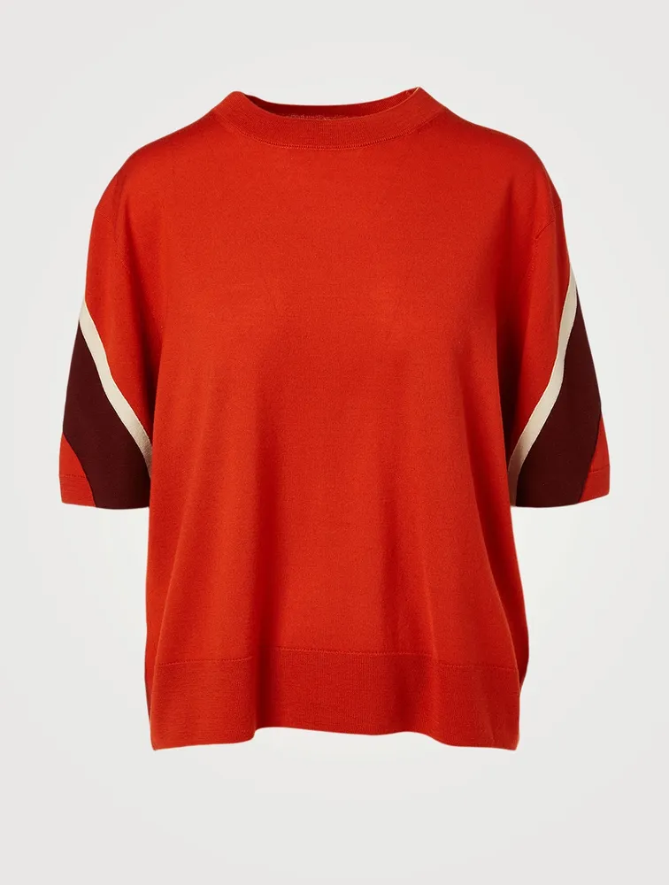 Next Wool Short-Sleeve Sweater