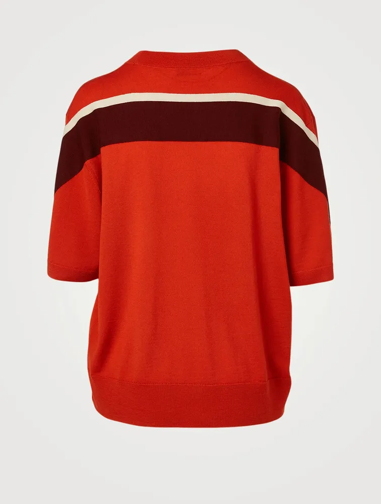 Next Wool Short-Sleeve Sweater