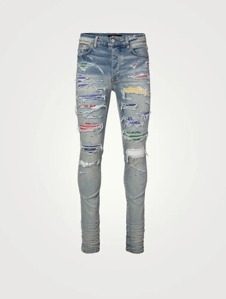 Rainbow Patch Skinny Jeans