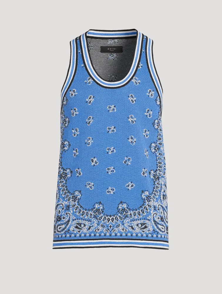 Cotton And Cashmere Tank Top Bandana Print