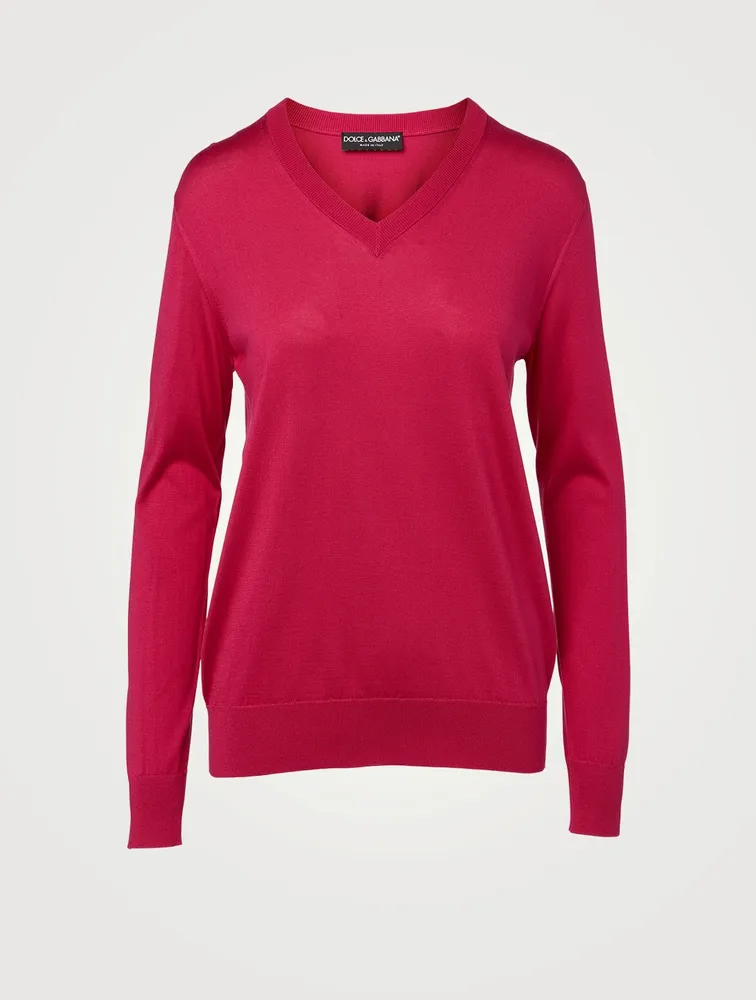 Silk V-Neck Sweater