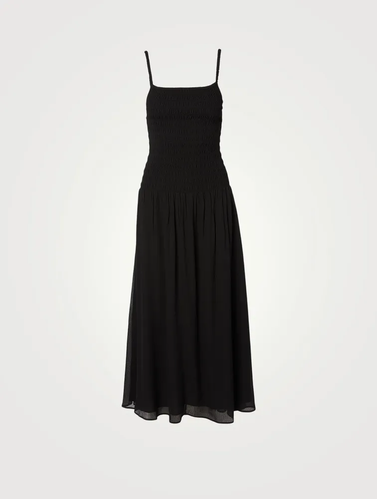 Spaghetti Strap Smock Midi Dress