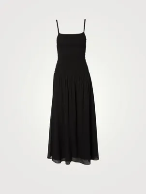 Spaghetti Strap Smock Midi Dress