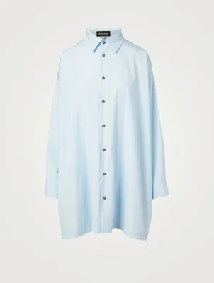 Cotton A-Line Shirt With Step Insert