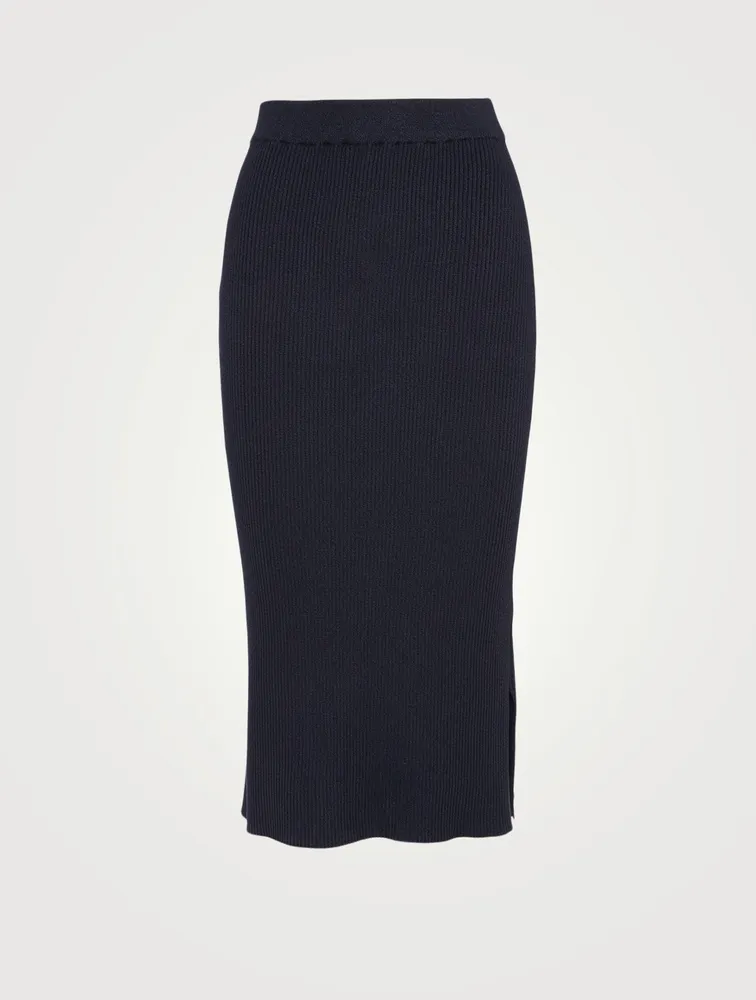 Cannia Silk And Cotton Midi Skirt
