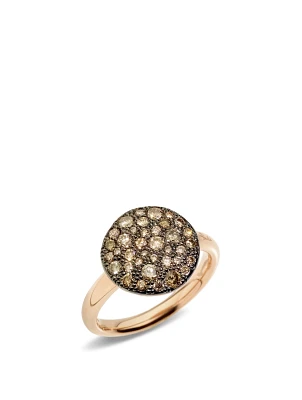 Sabbia 18K Rose Gold Ring With Diamonds