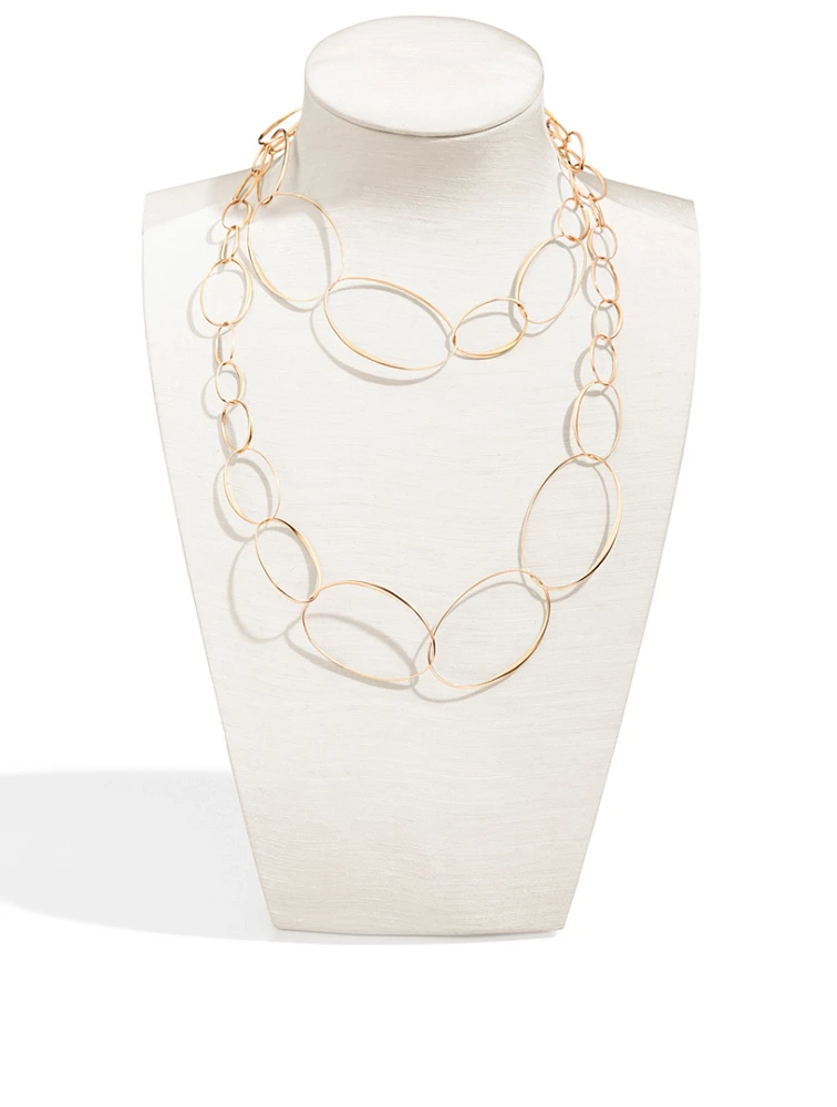 18K Rose Gold Chain Necklace