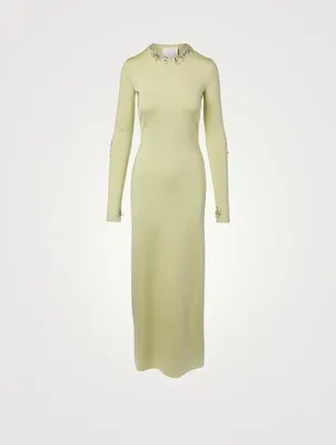 Long-Sleeve Gown With Open Back