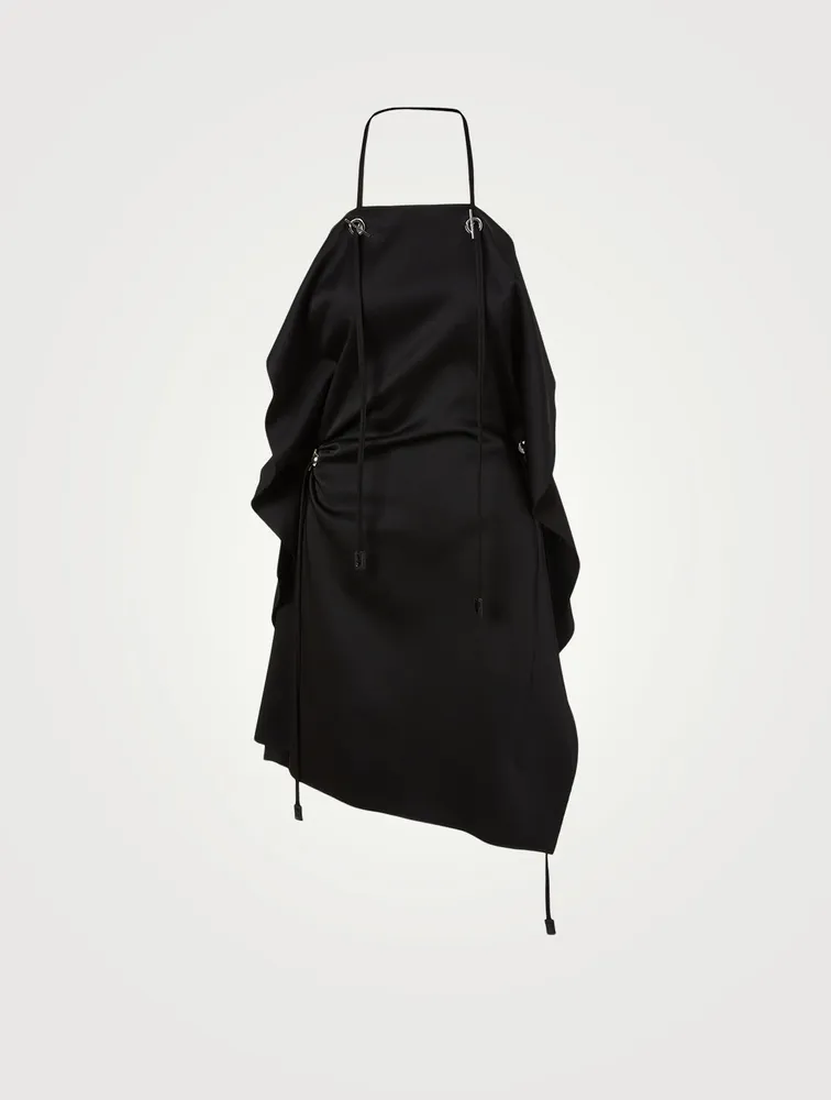 Drapé Asymmetrical Mini Dress