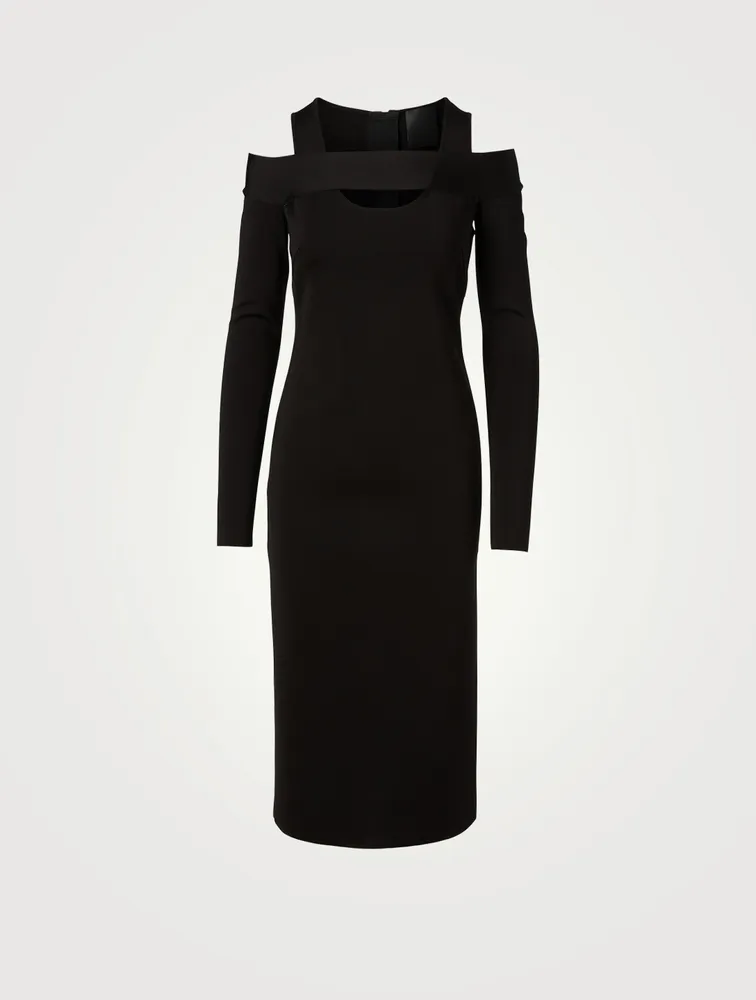 Cold-Shoulder Midi Dress