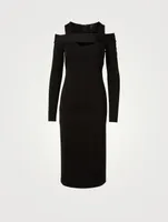 Cold-Shoulder Midi Dress