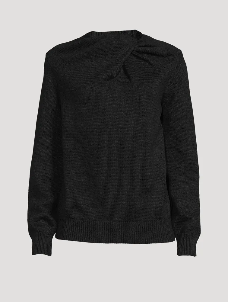 Cotton-Blend Twist Sweater