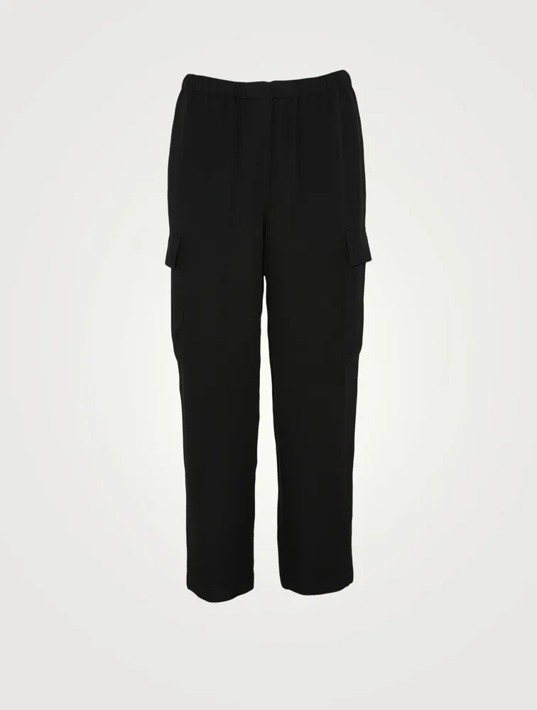Silk Utility Cargo Pants