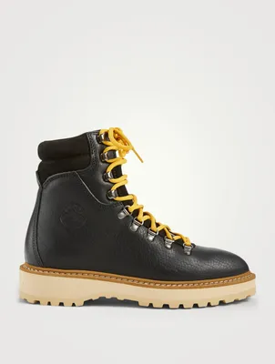 Monfumo Leather Lace-Up Ankle Boots