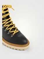 Monfumo Leather Lace-Up Ankle Boots