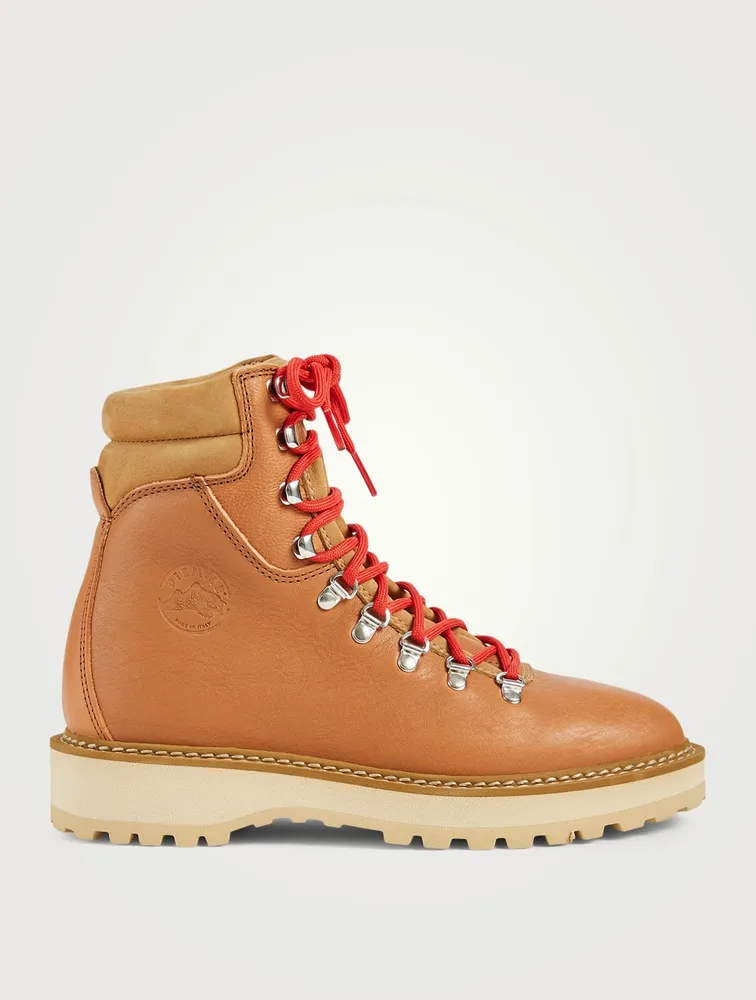 Monfumo Leather Lace-Up Ankle Boots