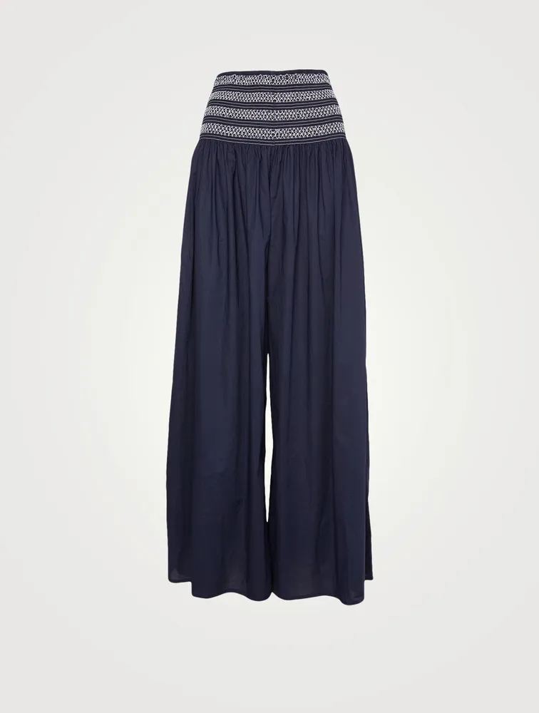Morgan Organic Cotton Wide-Leg Pants