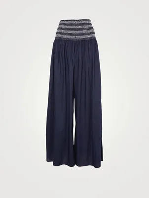 Morgan Organic Cotton Wide-Leg Pants