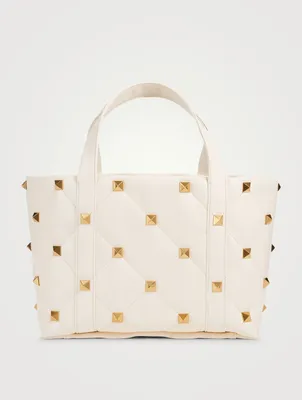 Roman Stud Leather Tote Bag