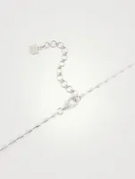 18K White Gold Illusion Y-Drop Necklace With Diamonds