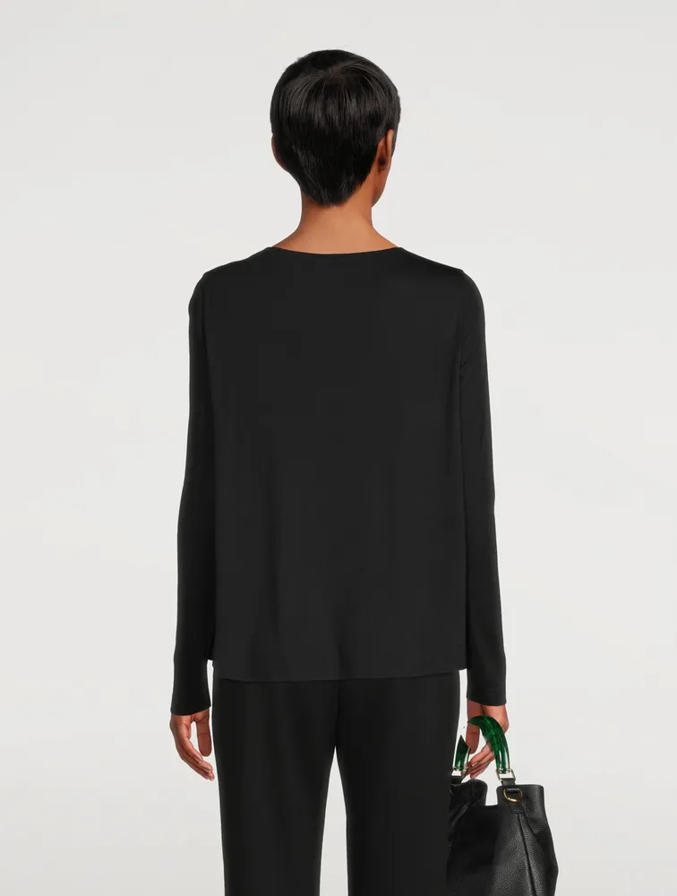 Silk Long-Sleeve T-Shirt