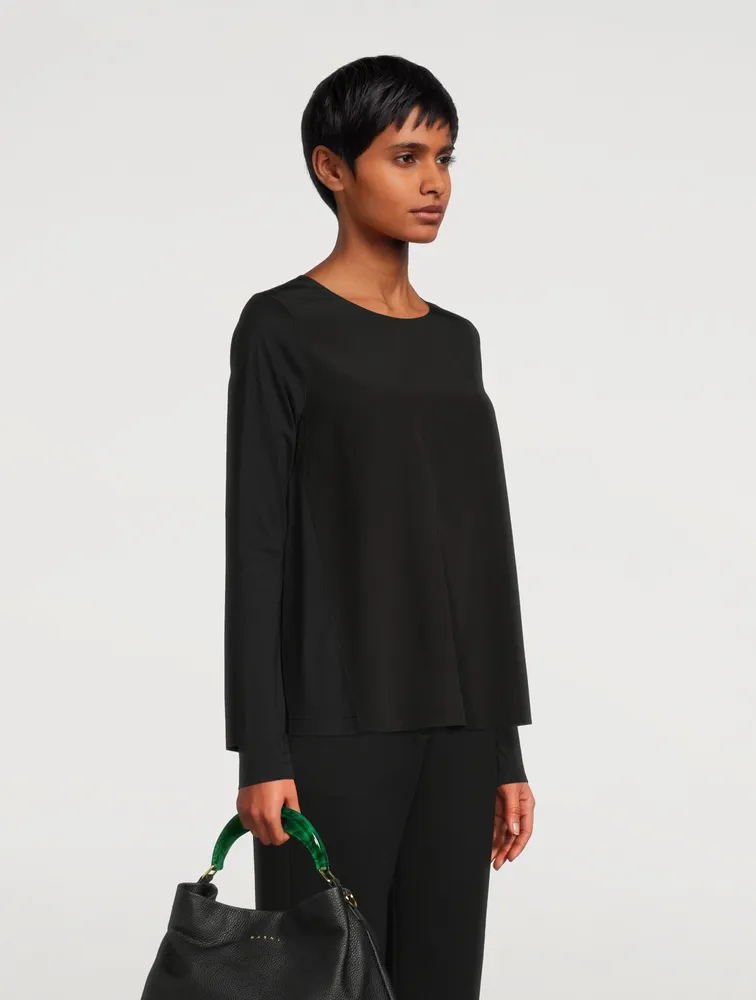 Silk Long-Sleeve T-Shirt