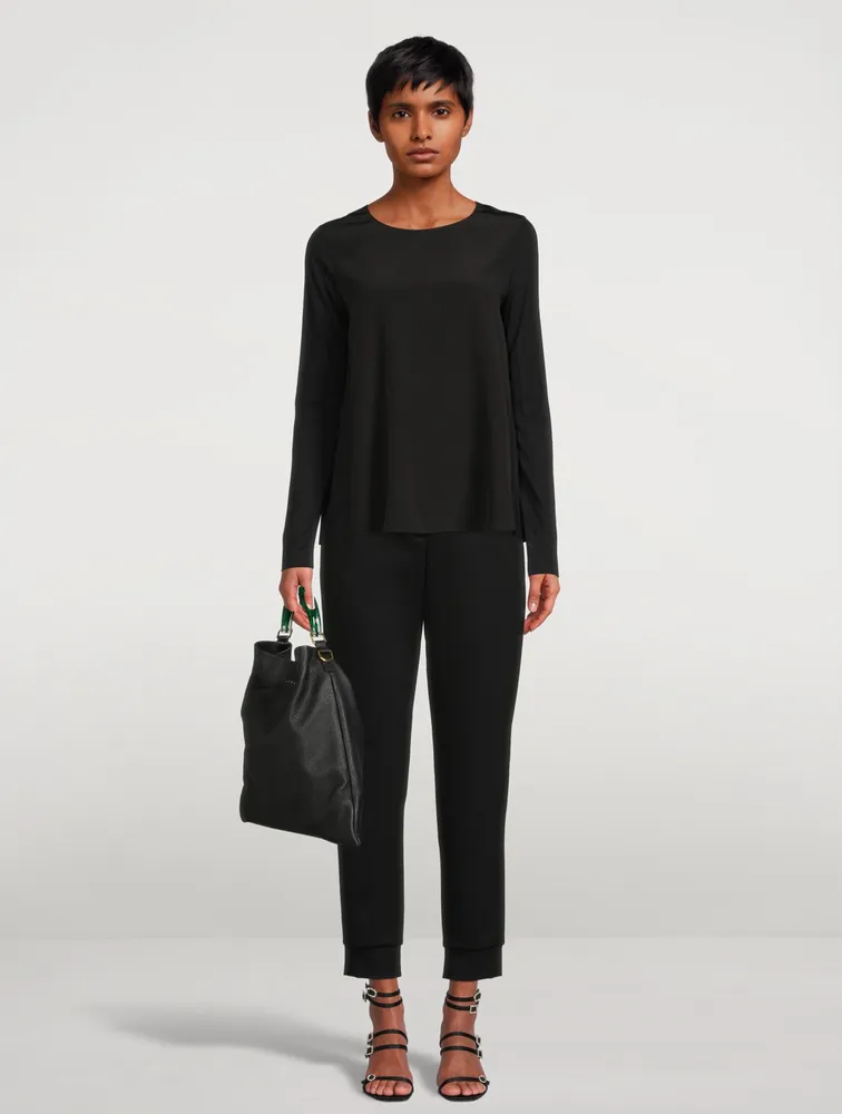 Silk Long-Sleeve T-Shirt