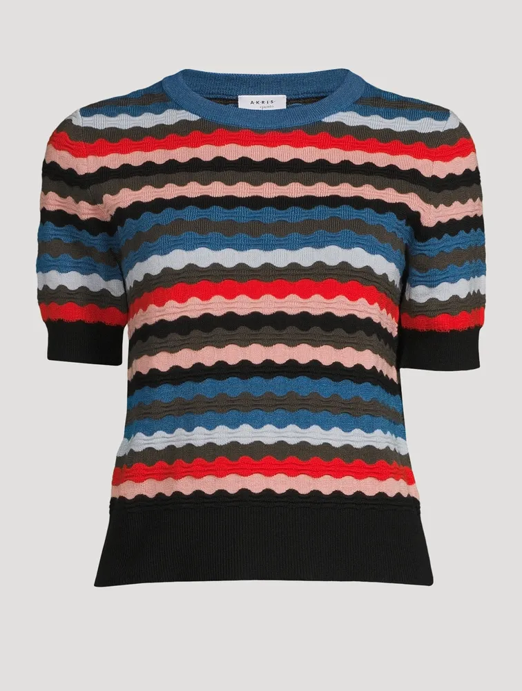 Wool Short-Sleeve Sweater