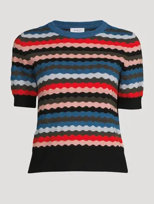 Wool Short-Sleeve Sweater