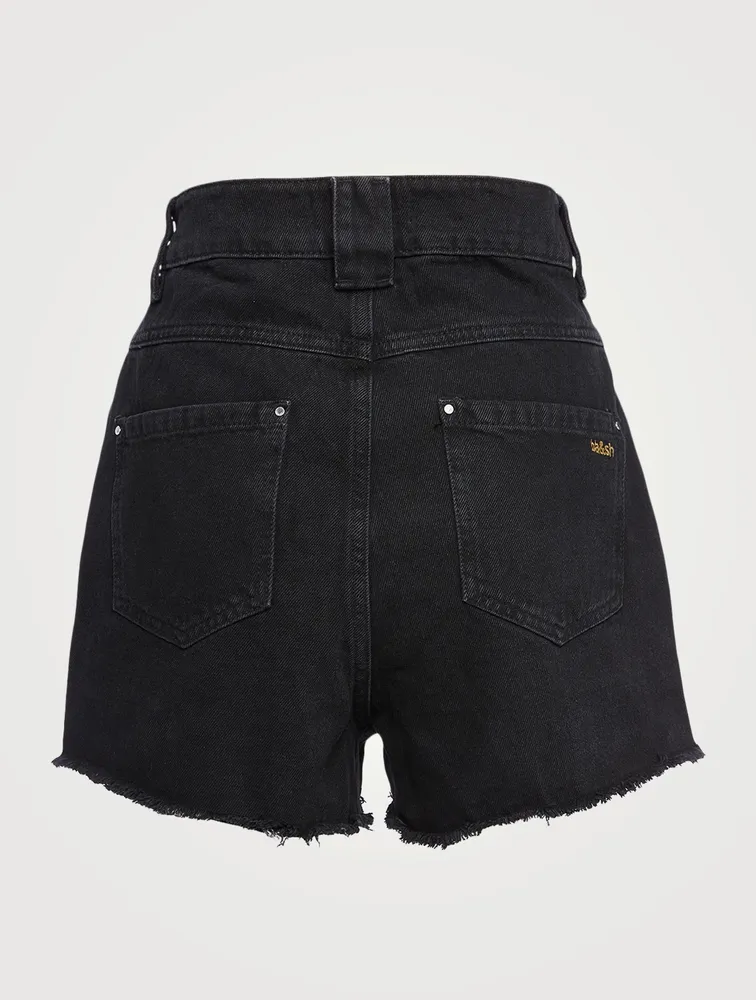 David High-Waisted Denim Shorts