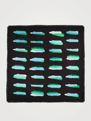 Silk Scarf In Abstract Print