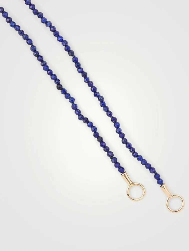 Lapis Itty Bitty Strand With 14K Yellow Gold Loops