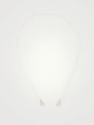 Pearl Strand With 14K Yellow Gold Loops