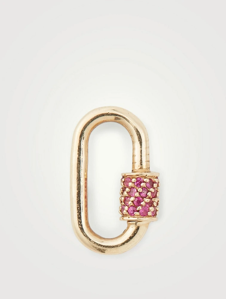 14K Yellow Gold Baby Lock With Pink Sapphire