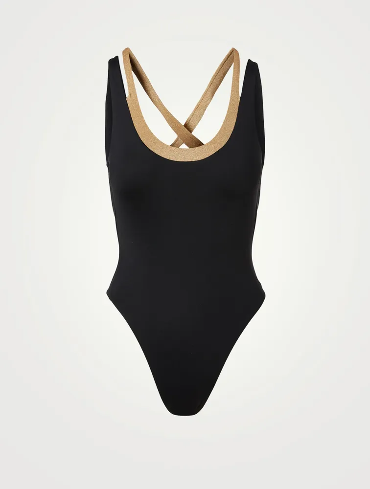 Stardust Layered One-Piece Swimsuit