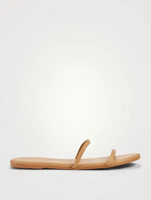 Gemma Foundations Matte Leather Slide Sandals