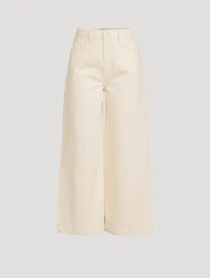 Cropped Wide-Leg High-Rise Jeans