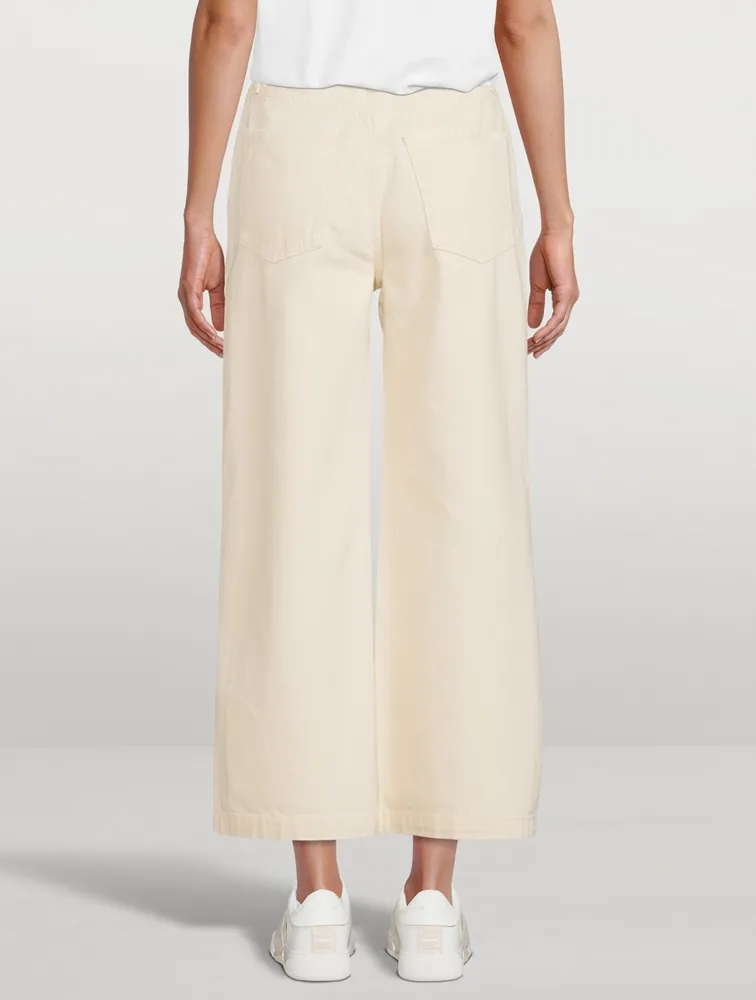 Cropped Wide-Leg High-Rise Jeans
