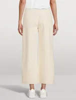 Cropped Wide-Leg High-Rise Jeans
