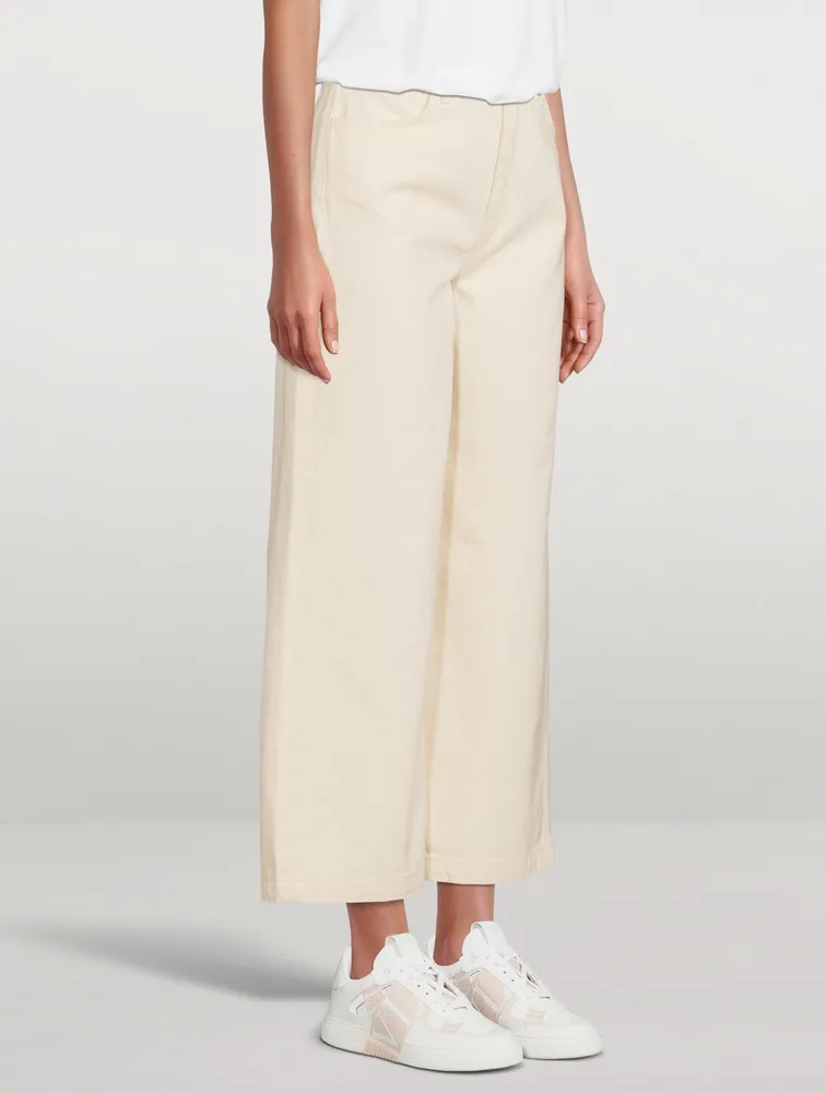 Cropped Wide-Leg High-Rise Jeans