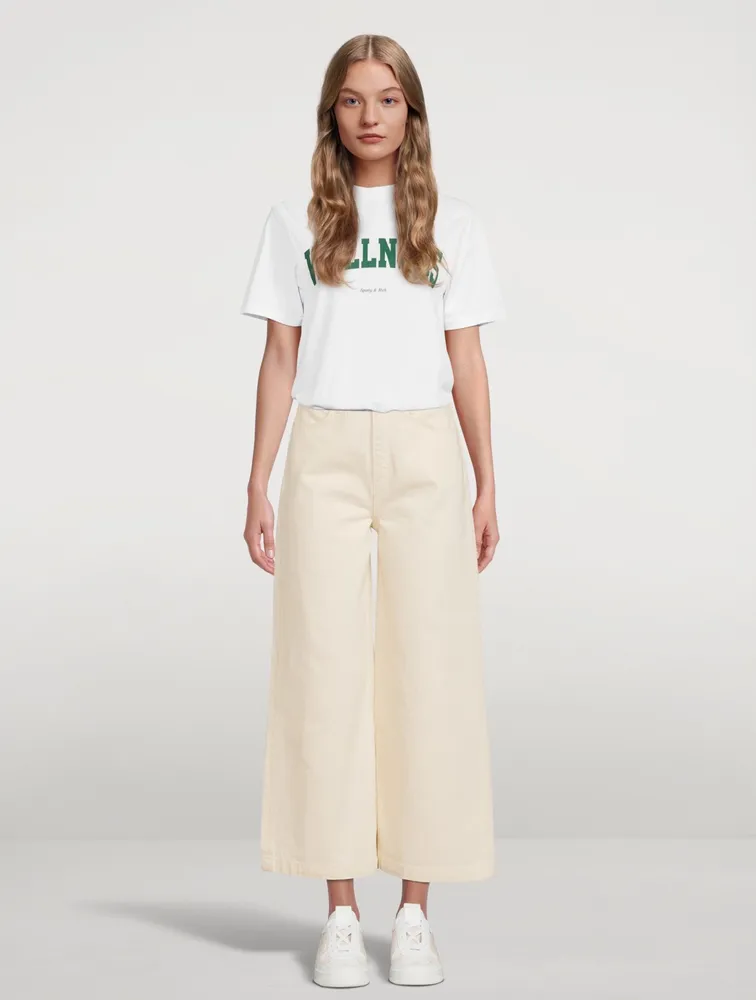 Cropped Wide-Leg High-Rise Jeans