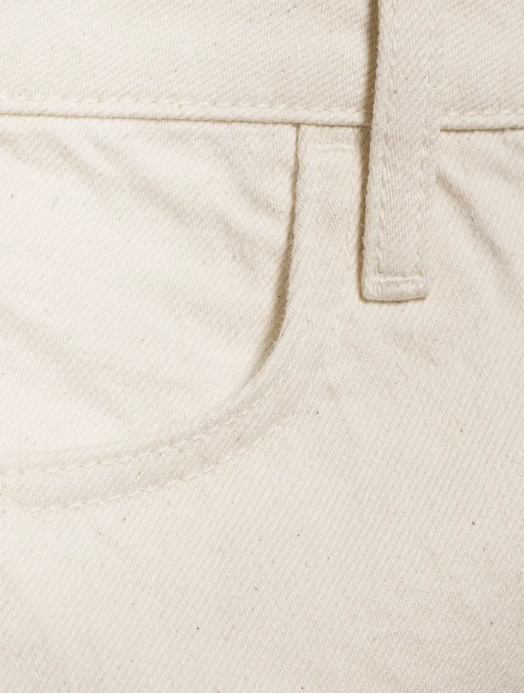 Cropped Wide-Leg High-Rise Jeans