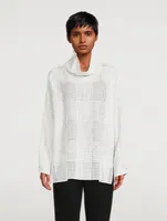 Wool Ajouré Tunic Blouse