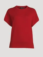 Cashmere Cap-Sleeve Sweater