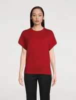 Cashmere Cap-Sleeve Sweater